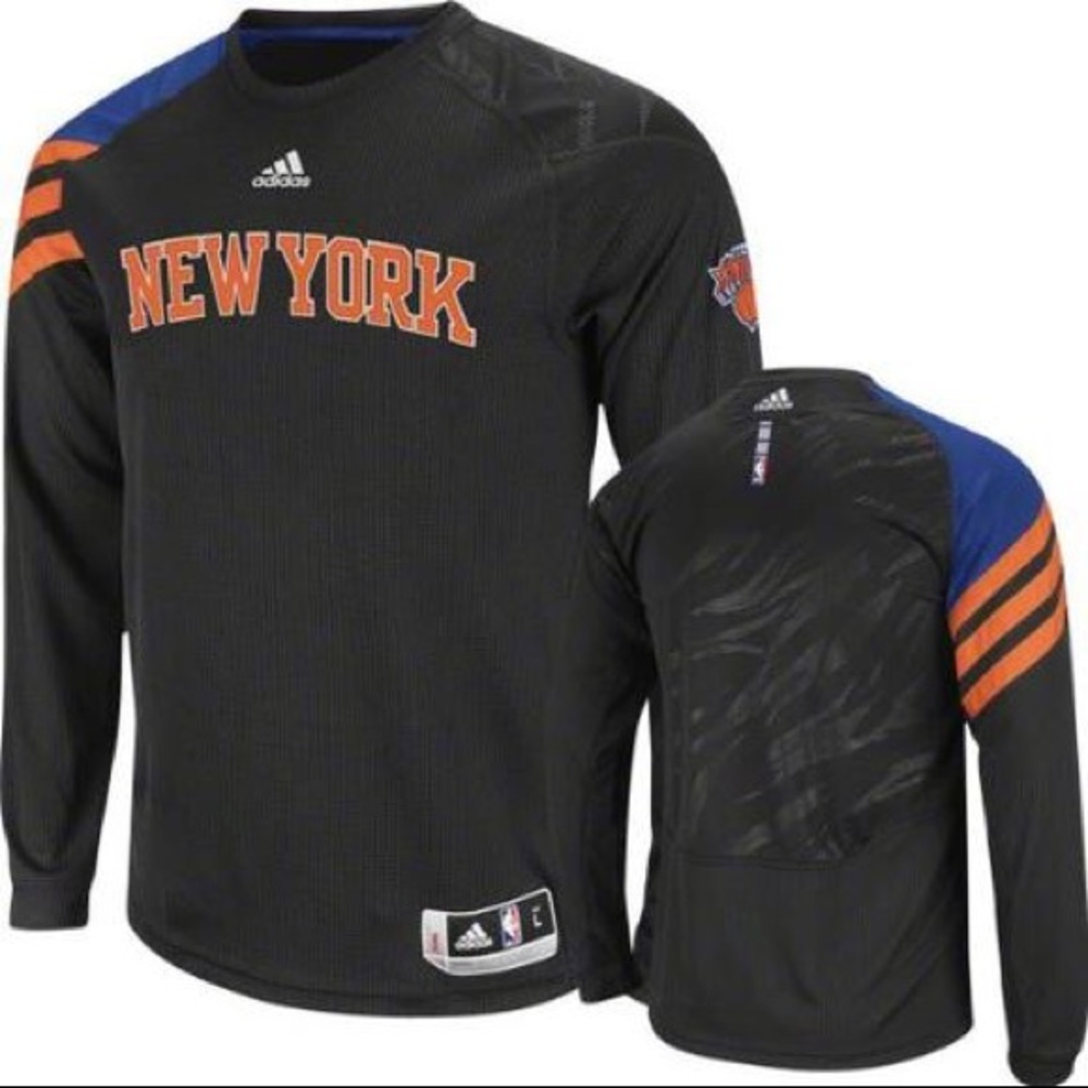 adidas New York Black Blue Orange Long Sleeve Shirt